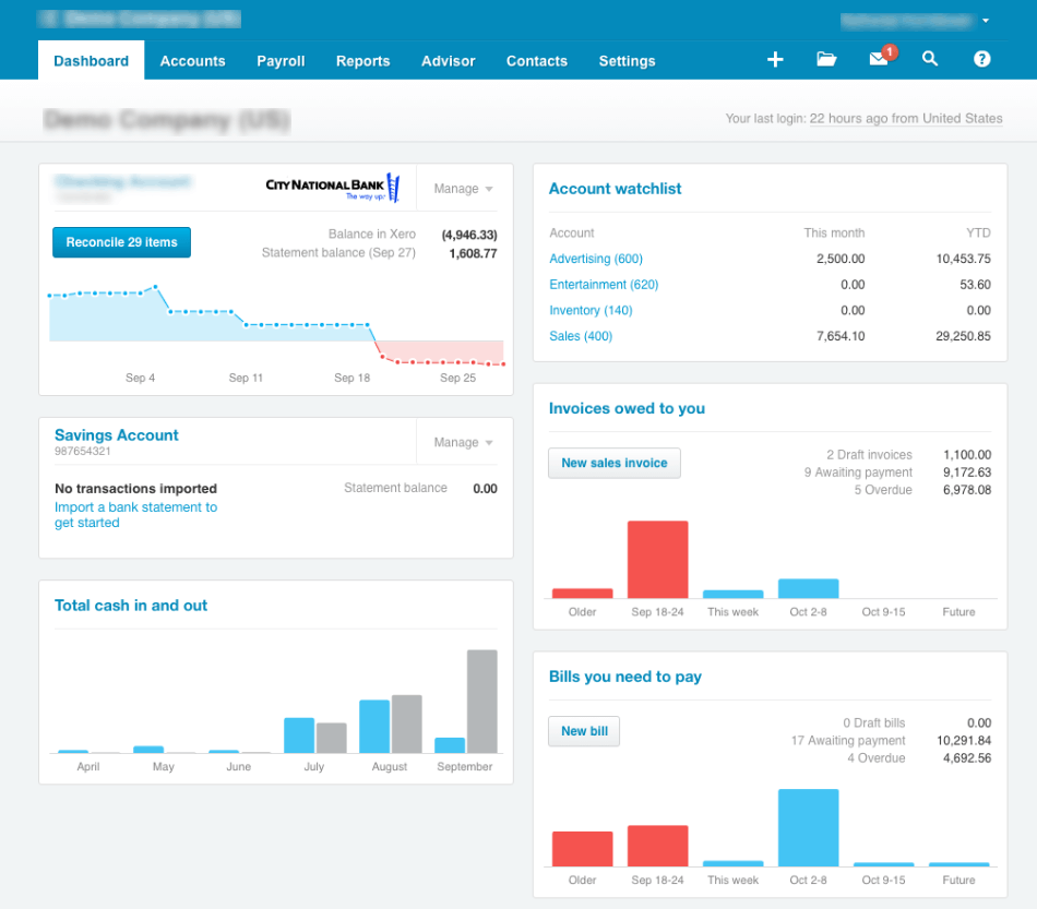 Xero Dashboard