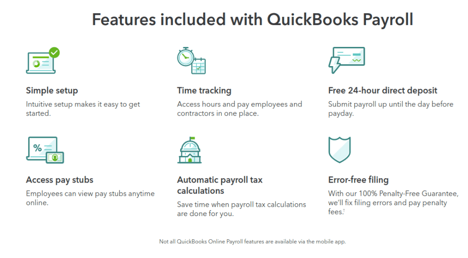 Quickbooks Payroll Mobile App Features