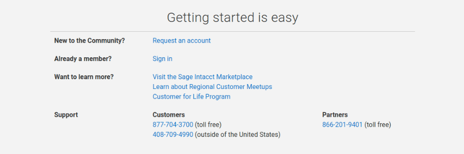 Sage Intacct Customer Support